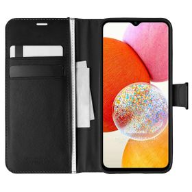 Microsonic Samsung Galaxy A14 Delux Leather Wallet Siyah Kılıf