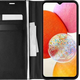 Microsonic Samsung Galaxy A14 Delux Leather Wallet Siyah Kılıf
