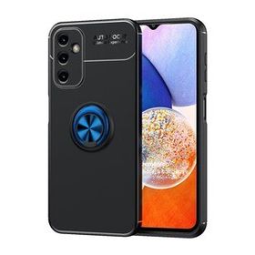 Microsonic Samsung Galaxy A14 Kickstand Ring Holder Siyah Mavi Kılıf