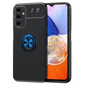 Microsonic Samsung Galaxy A14 Kickstand Ring Holder Siyah Mavi Kılıf
