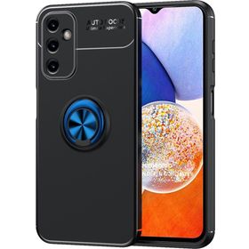 Microsonic Samsung Galaxy A14 Kickstand Ring Holder Siyah Mavi Kılıf