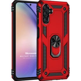 Microsonic Samsung Galaxy A14 Military Ring Holder Kırmızı Kılıf