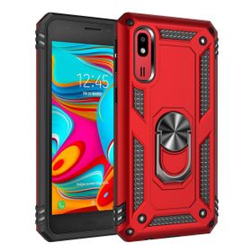 Microsonic Samsung Galaxy A2 Core Military Ring Holder Kırmızı Kılıf