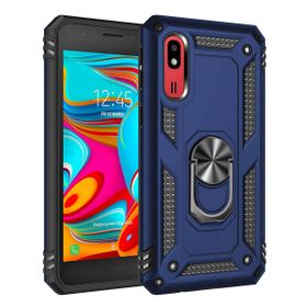 Microsonic Samsung Galaxy A2 Core Military Ring Holder Lacivert Kılıf