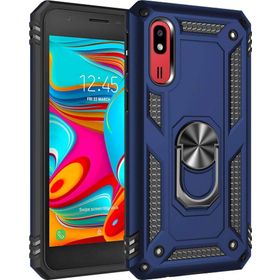 Microsonic Samsung Galaxy A2 Core Military Ring Holder Lacivert Kılıf