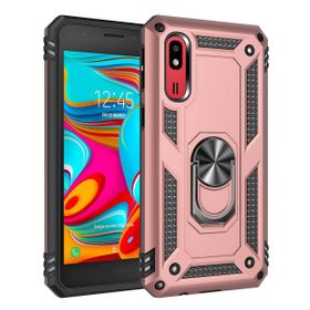 Microsonic Samsung Galaxy A2 Core Military Ring Holder Rose Gold Kılıf