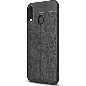 Microsonic Samsung Galaxy A20 Deri Dokulu Siyah Silikon Kılıf