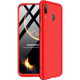 Microsonic Samsung Galaxy A20 Double Dip 360 Protective Kırmızı Kılıf