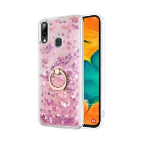 Microsonic Samsung Galaxy A20 Glitter Liquid Holder Beyaz Kılıf