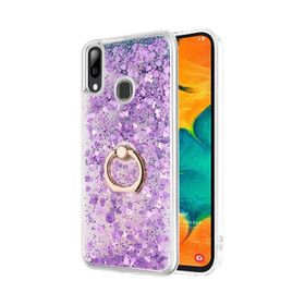 Microsonic Samsung Galaxy A20 Glitter Liquid Holder Beyaz Kılıf