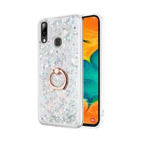 Microsonic Samsung Galaxy A20 Glitter Liquid Holder Beyaz Kılıf