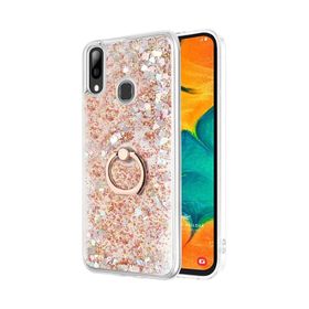 Microsonic Samsung Galaxy A20 Glitter Liquid Holder Beyaz Kılıf
