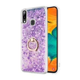 Microsonic Samsung Galaxy A20 Glitter Liquid Holder Mor Kılıf