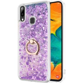 Microsonic Samsung Galaxy A20 Glitter Liquid Holder Mor Kılıf