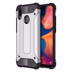 Microsonic Samsung Galaxy A20 Rugged Armor Gümüş Kılıf