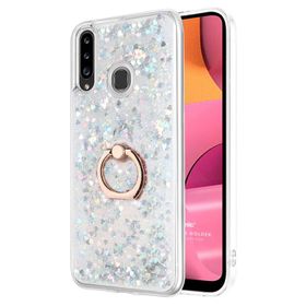 Microsonic Samsung Galaxy A20s Glitter Liquid Holder Pembe Kılıf