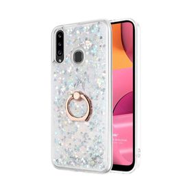 Microsonic Samsung Galaxy A20s Glitter Liquid Holder Pembe Kılıf