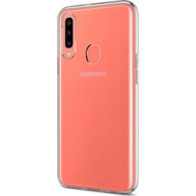 Microsonic Samsung Galaxy A20S Transparent Soft Şeffaf Beyaz Kılıf