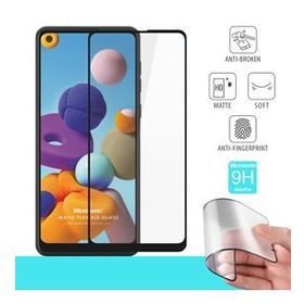 Microsonic Samsung Galaxy A21 Seramik Matte Flexible Siyah Ekran Koruyucu