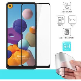 Microsonic Samsung Galaxy A21 Seramik Matte Flexible Siyah Ekran Koruyucu