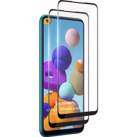 Microsonic Samsung Galaxy A21S Crystal Seramik Nano 2 Adet Siyah Ekran Koruyucu