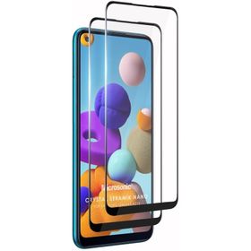 Microsonic Samsung Galaxy A21S Crystal Seramik Nano 2 Adet Siyah Ekran Koruyucu
