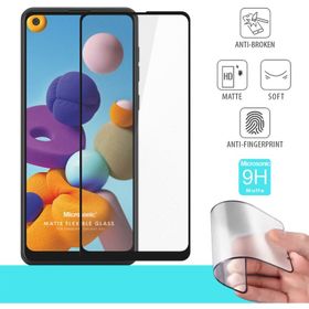 Microsonic Samsung Galaxy A21S Seramik Matte Flexible Siyah Ekran Koruyucu