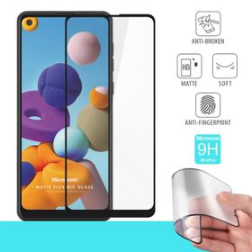 Microsonic Samsung Galaxy A21S Seramik Matte Flexible Siyah Ekran Koruyucu