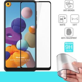 Microsonic Samsung Galaxy A21S Seramik Matte Flexible Siyah Ekran Koruyucu