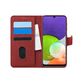 Microsonic Samsung Galaxy A22 4G Fabric Book Wallet Kılıf