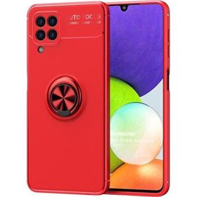 Microsonic Samsung Galaxy A22 4G Kickstand Ring Holder Kırmızı Kılıf