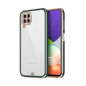 Microsonic Samsung Galaxy A22 4G Laser Plated Soft Koyu Yeşil Kılıf