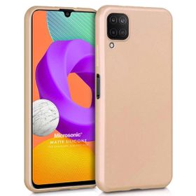 Microsonic Samsung Galaxy A22 4G Matte Silicone Gold Kılıf