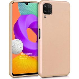 Microsonic Samsung Galaxy A22 4G Matte Silicone Gold Kılıf