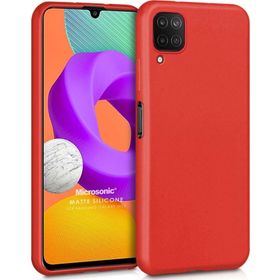 Microsonic Samsung Galaxy A22 4G Matte Silicone Kırmızı Kılıf