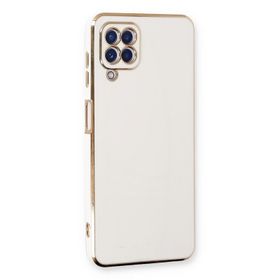 Microsonic Samsung Galaxy A22 4G Olive Plated Beyaz Kılıf