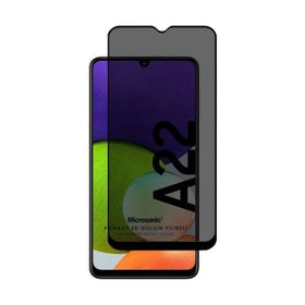 Microsonic Samsung Galaxy A22 4G Privacy 5D Gizlilik Filtreli Siyah Cam Ekran Koruyucu