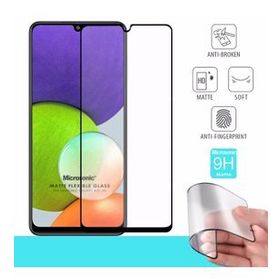 Microsonic Samsung Galaxy A22 4G Seramik Matte Flexible Siyah Ekran Koruyucu