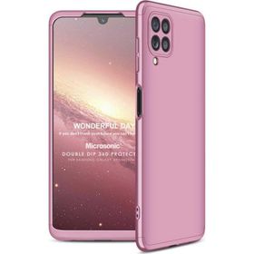 Microsonic Samsung Galaxy A22 Double Dip 360 Protective Rose Gold Kılıf