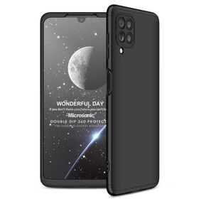 Microsonic Samsung Galaxy A22 Double Dip 360 Protective Siyah Kılıf