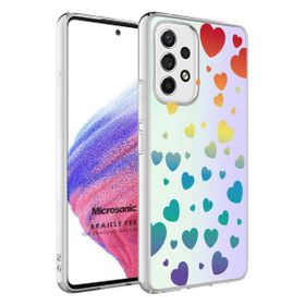 Microsonic Samsung Galaxy A23 Braille Feel Desenli Kalp Kılıf