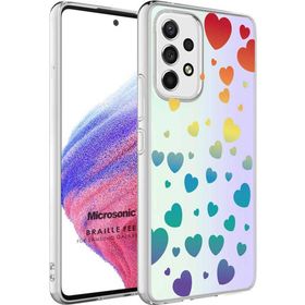 Microsonic Samsung Galaxy A23 Braille Feel Desenli Kalp Kılıf