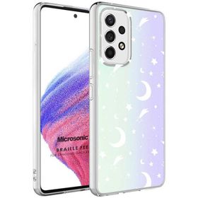 Microsonic Samsung Galaxy A23 Braille Feel Desenli Zebra Cep Telefonu Kılıfı