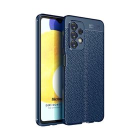 Microsonic Samsung Galaxy A23 Deri Dokulu Silikon Siyah Kılıf