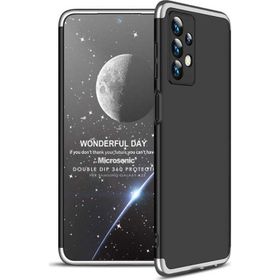 Microsonic Samsung Galaxy A23 Double Dip 360 Gri Siyah Kılıf