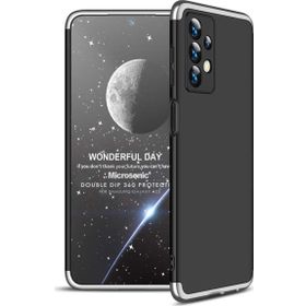 Microsonic Samsung Galaxy A23 Double Dip 360 Gri Siyah Kılıf