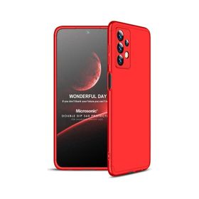 Microsonic Samsung Galaxy A23 Double Dip 360 Kırmızı Kılıf