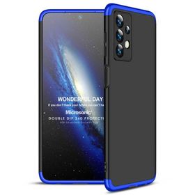Microsonic Samsung Galaxy A23 Double Dip 360 Mavi Siyah Kılıf