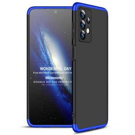Microsonic Samsung Galaxy A23 Double Dip 360 Mavi Siyah Kılıf