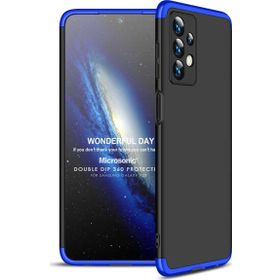 Microsonic Samsung Galaxy A23 Double Dip 360 Mavi Siyah Kılıf